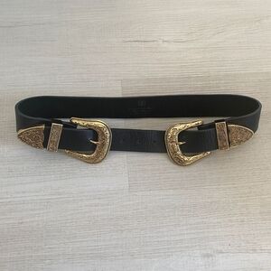 B low the belt double buckle belt